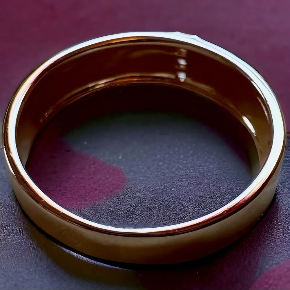 NEW 585 Rose Gold-Plated Multi-Band Fused Ring With Cubic Zirconia Accents